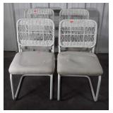 Set of 4 Kitchen Table Chairs. White natural