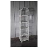 Wicker Storage Shelf, white color natural wicker
