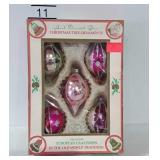 Vintage glass Christmas ornaments in the original