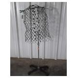 Dress Form, floor stand type with the wire Body