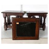 Three small Side Accent Stands, 16x14x15" high.