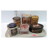 Decor advertising tins collection, 6 total