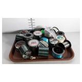Fishing line, tray full