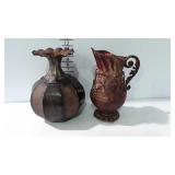 Home decor tin pitcher & vase