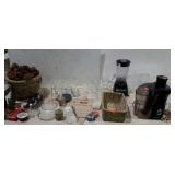Group lot. Small kitchen appliances, baskets,