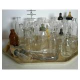 Bottle collection, mostly baby with some nipples-