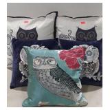 Owl throw pillows, nice collection here,