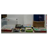 Group lot: games, and tote with no lid, basket