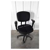 Office Desk Chair black fabric seating used yet