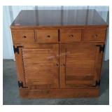 Ethan Allen Maple Cabinet, 2 narrow drawers over