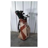 Golf Club Bag with misc Clubs