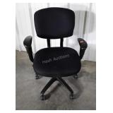 Office Desk Chair black fabric seating used yet