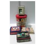 Decor advertising tins collection, 5 total