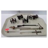 Miniature cannons & swords