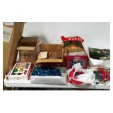 Christmas lot. Artificial tree and Garland,