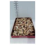 Wine corks collection, box flat of
