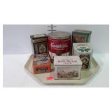 Decor advertising tins collection - 6 total