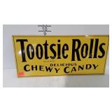 Tin sign, Tootsie Rolls - 20 x 9"