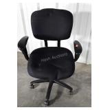 Office Desk Chair black fabric seating used yet