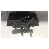 Decor - wooden divided tote tray, and clamp-on