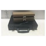 Cash box with change tray, and poly foam lines