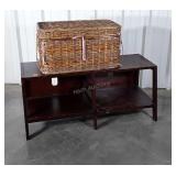 Two pc Furniture lot. Flatscreen TV Stand with