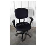 Office Desk Chair black fabric seating used yet
