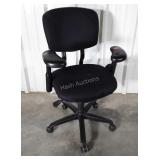 Office Desk Chair black fabric seating used yet