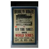 Framed Brooklyn Dodgers vs New York Yankees