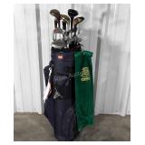Golf Club Bag with misc Clubs