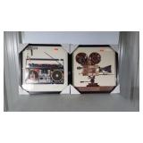 Two framed Art Collages