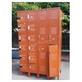 Gym Locker Cabinet, double sided with 13 small