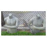 Two male Mannequin upper body displays, both do