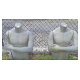 Two male Mannequin upper body displays, both do