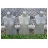 Three female Mannequin upper body displays, all