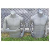 Two male Mannequin upper body displays, both do