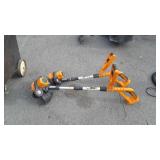 Two worx brand weedeaters, no batteries or