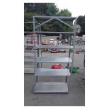 Metal shelf six feet tall