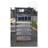 Metal shelf six feet tall