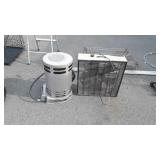 80,000 btu propane heater, and Edison floor fan