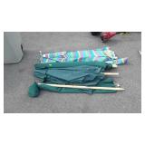 Three beach umbrellas