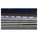 Group of metal poles