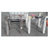Group of saw horses, two do show use ware