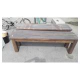 Two picnic benches 64" long