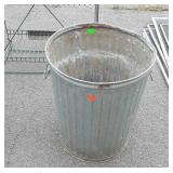 Galvanized trashcan no lid