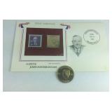 First day issue stamp  and a confederate spy