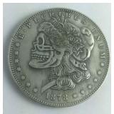 1878 skull novelty coin