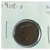 RARE 1908 S Indian Head Penny
