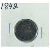 1842 Seated Liberty Dime