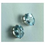 Blue Topaz Sterling Silver Earrings